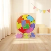 DIY Colorful Bean-shaped House jigsaw puzzle toy set, trendy handmade and educational gift Specification image